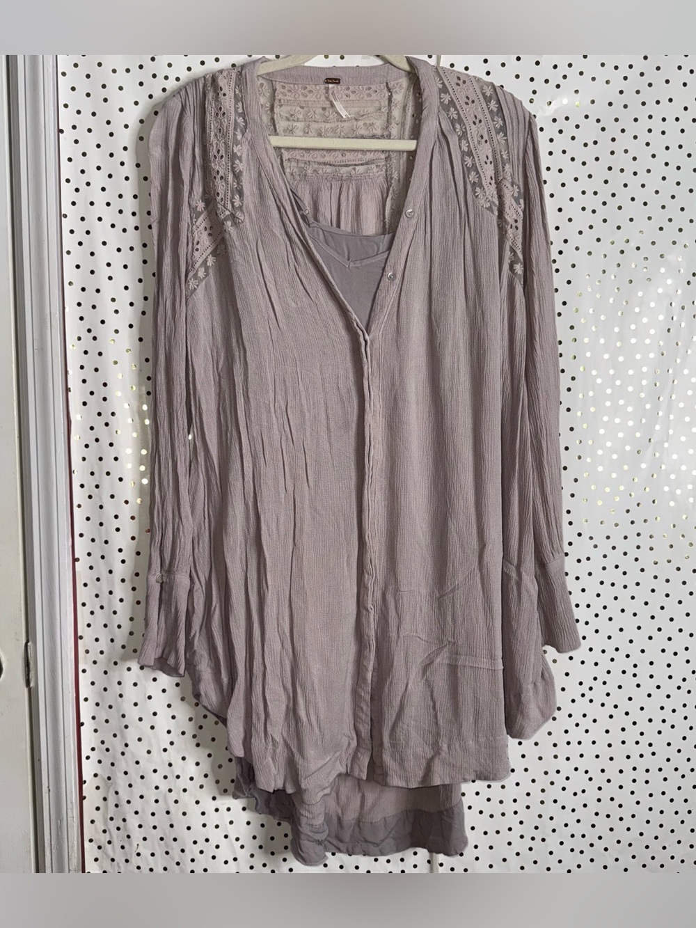 Free People Lace-Detail Layered Dress